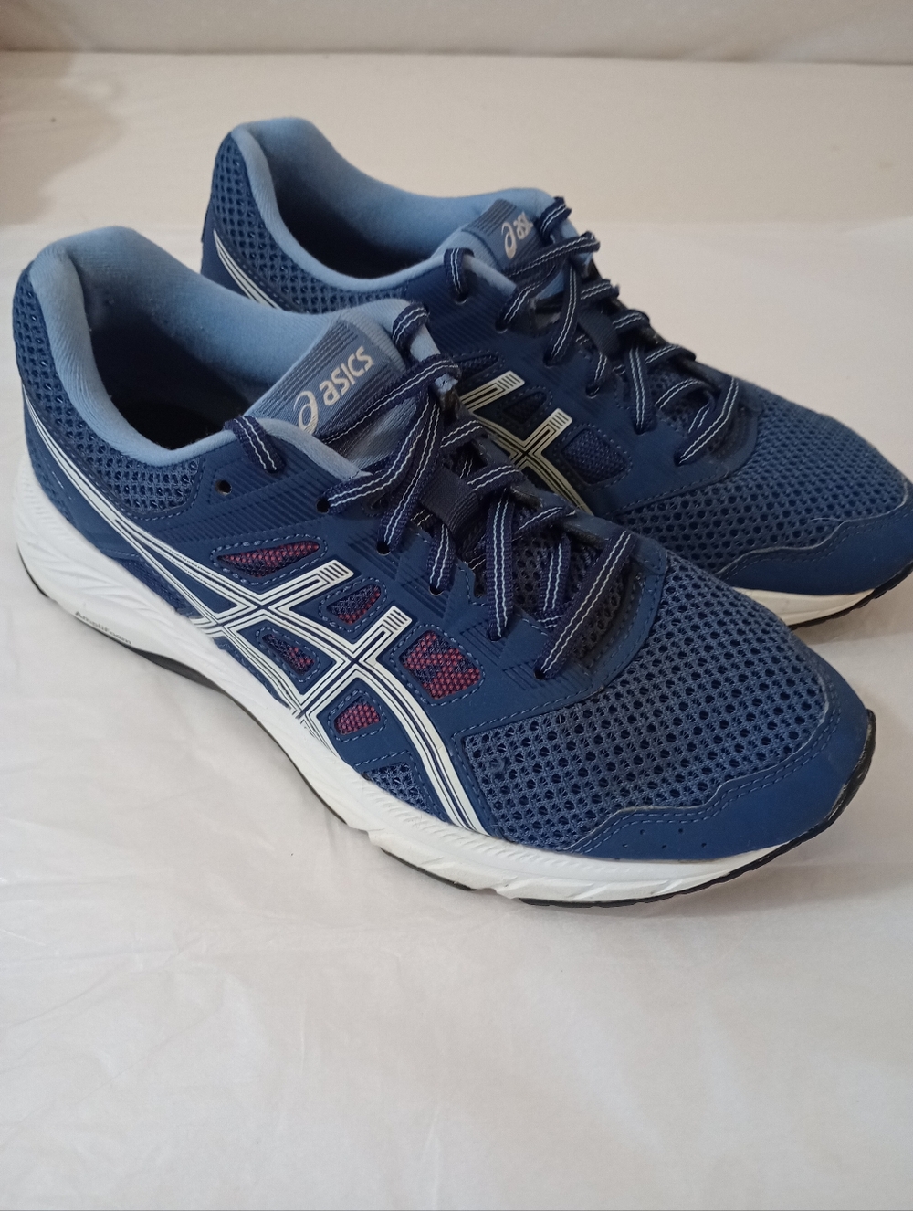 ASICS Blue Mesh Running Sneakers